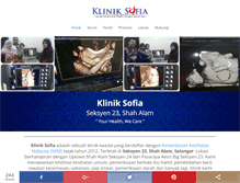 Tablet Screenshot of kliniksofia.com